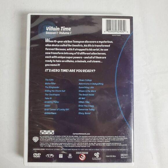 Ben 10 Villain Time DVD Cartoon Network Animated Action - Picture 3 of 3